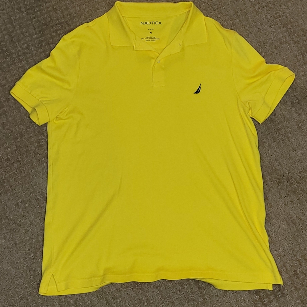 Nautica Men's Vibrant Yellow Polo